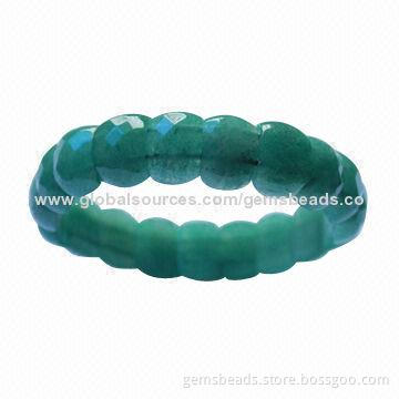 Beaded bracelets in gemstone